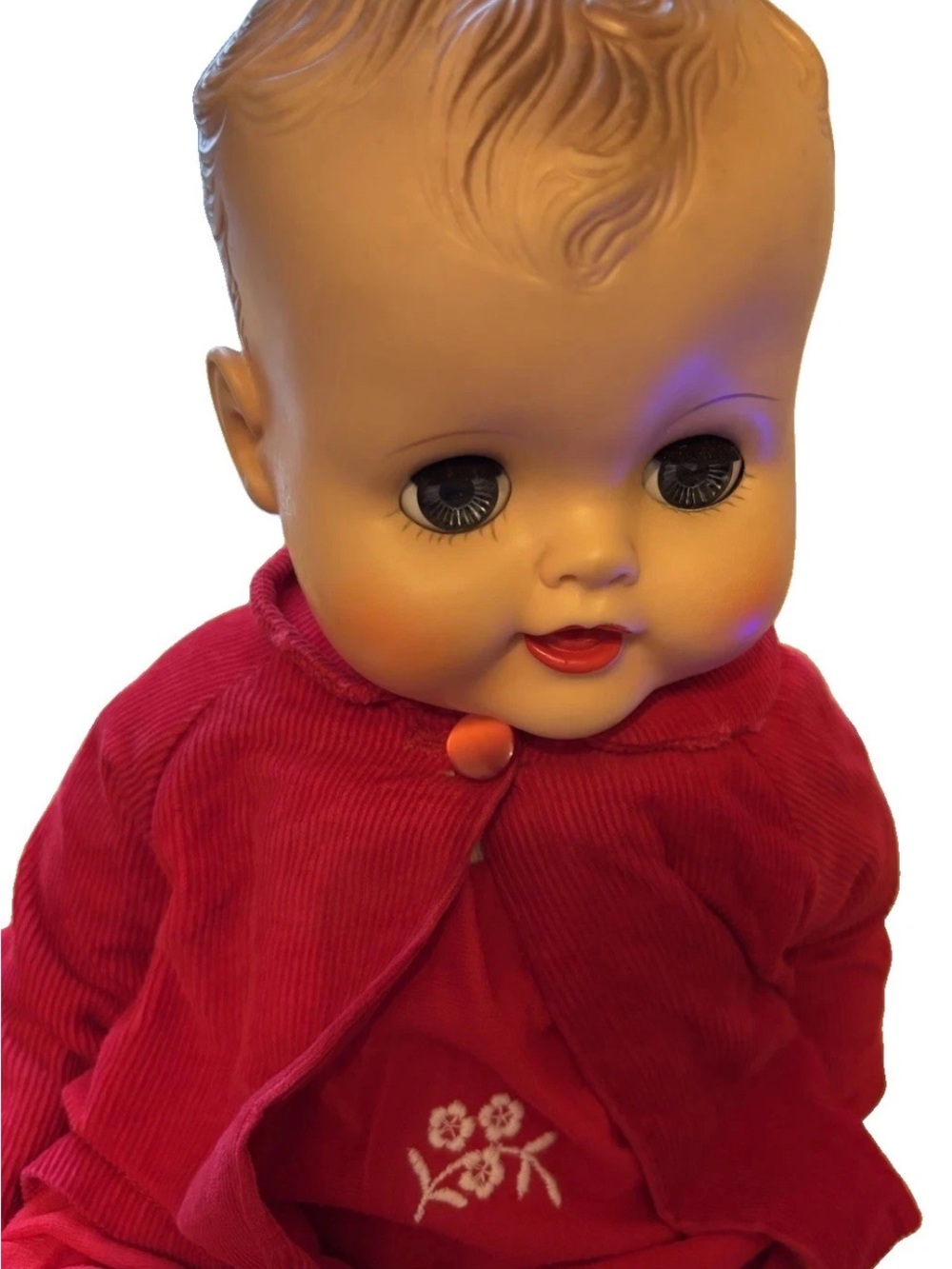 Lucille-one owner 1950s VTG Baby Doll Handmade clothes *flaw playing baby Jesus